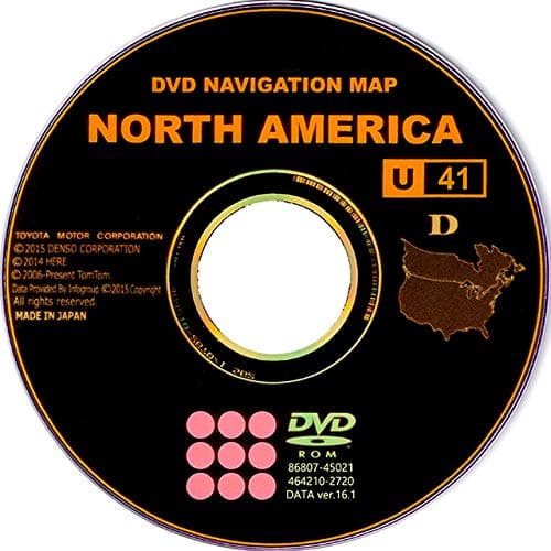 2017 Gen 5 Toyota Lexus West Navigation Map Update DVD Ver 16.1 U41