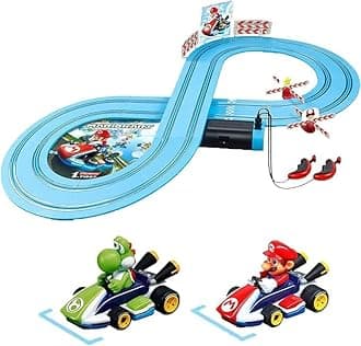 BONAFIDE First Mario Kart Race Track Set for Kids, Cars Race Track Toys for Toddlers with 2.4m Electric Race Car Track with Mario & Yoshi, Toy Cars with Remote Controller - Suitable for kids Age 3+