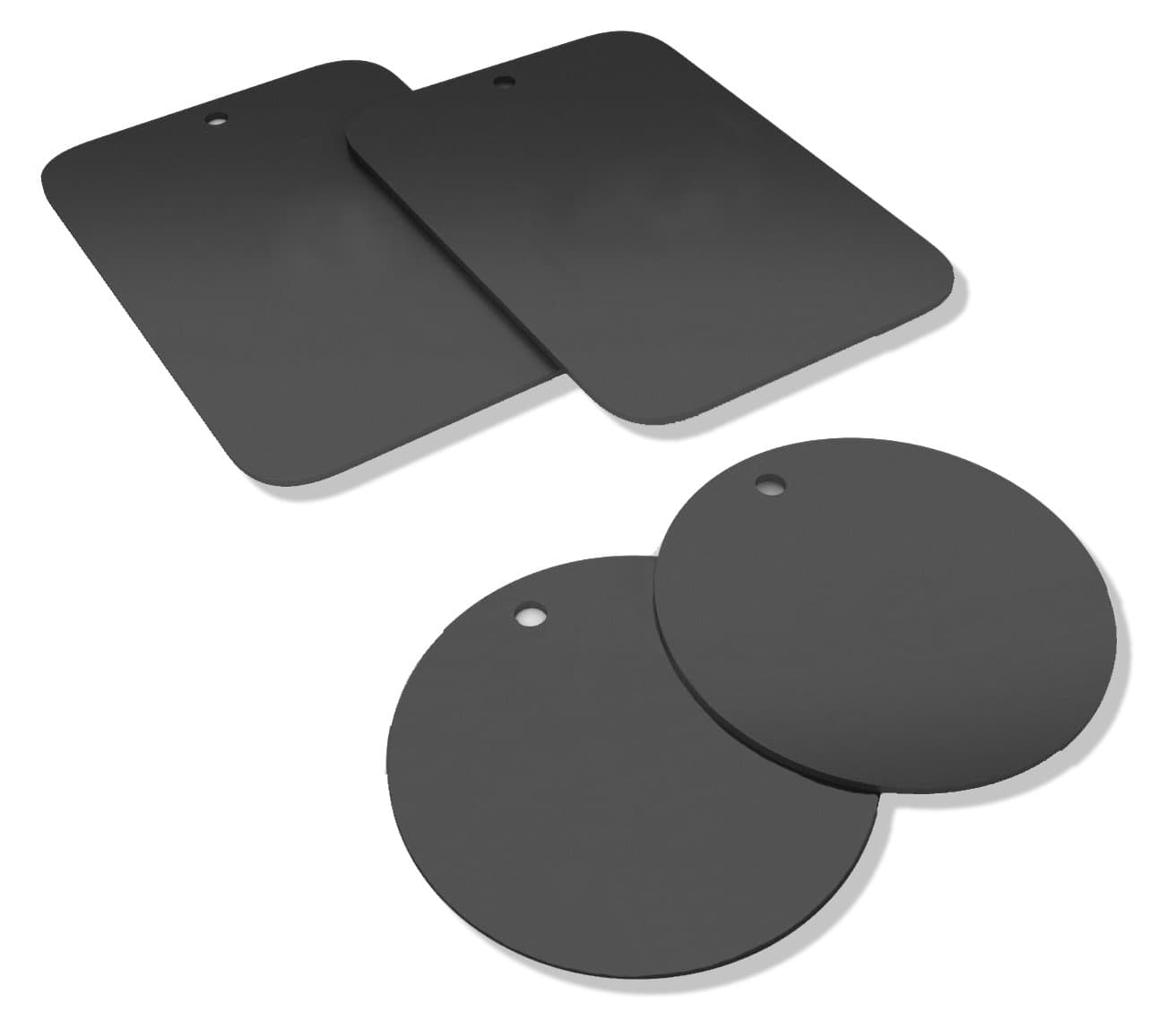 Vent Mount Metal Plates (2 Round Adhesive and 2 Rectangle) for Air Vent Phone Holder and Any Other Magnet Phone Holder in Your car