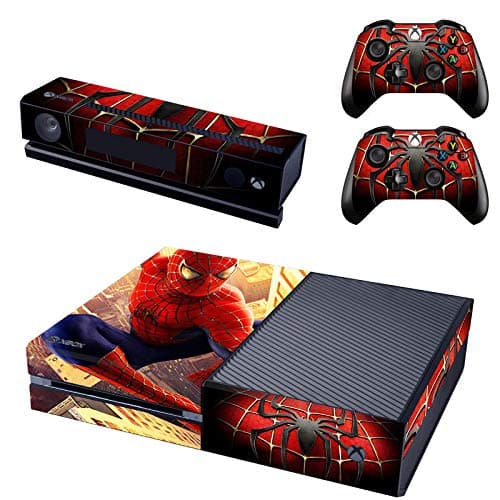 REYTID Console Skin/Sticker + 2 x Controller Decals & Kinect Wrap Compatible with Microsoft Xbox One - Full Set - Blue