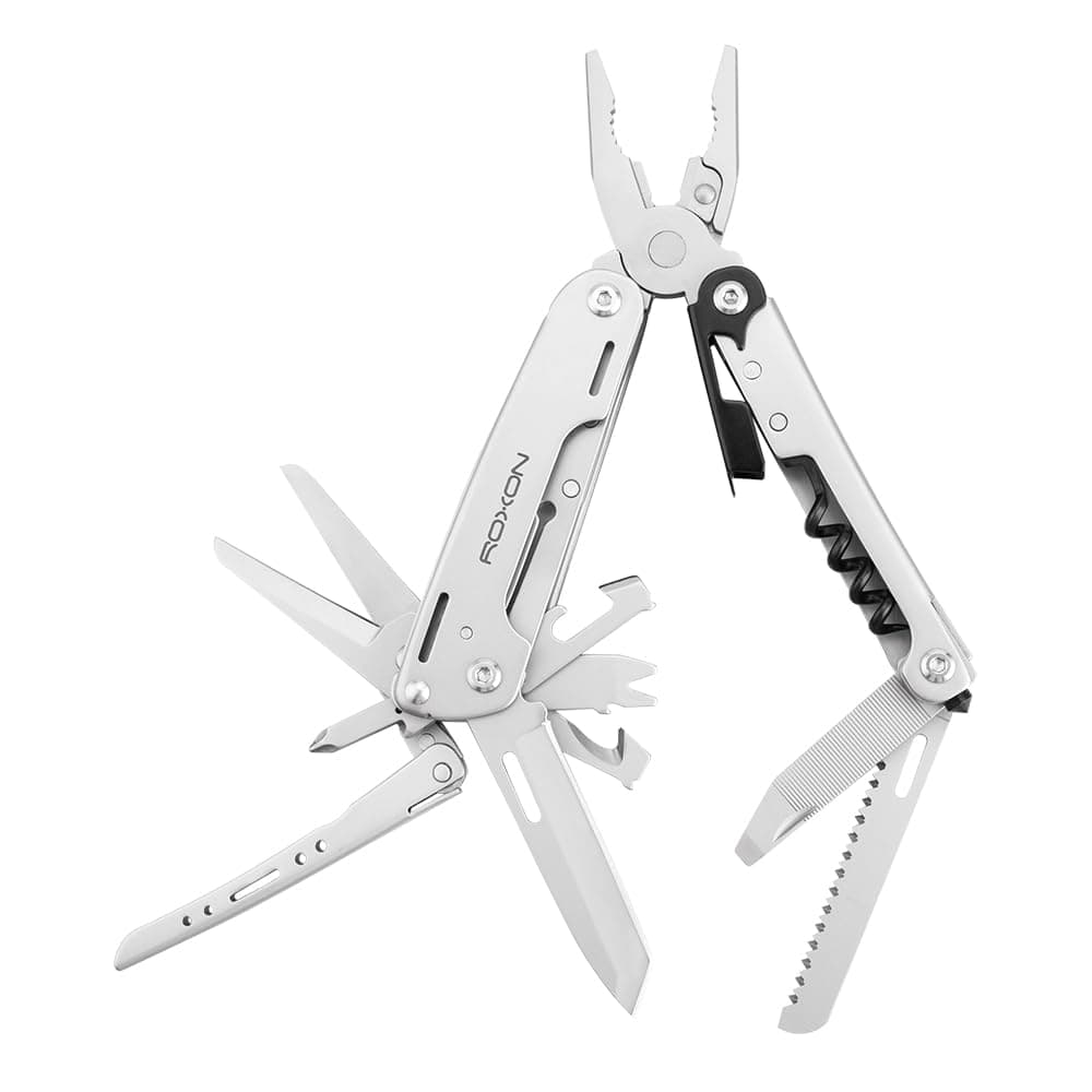 S801S Storm Multitool Pliers-Outdoor Multi Tool, Multitool with Extra Bits Group and Black Case. Pocket Multi Tool for Camping, and Hiking