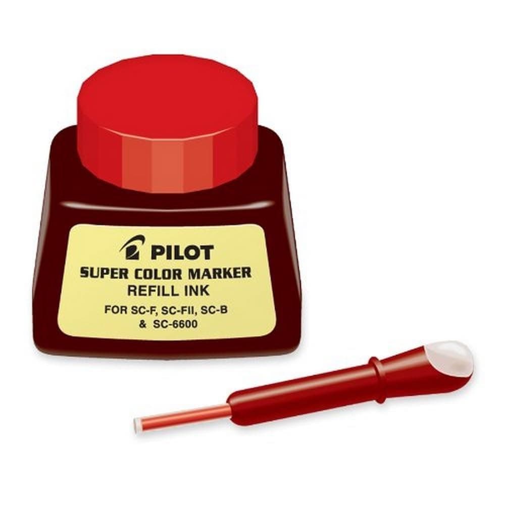 Super Color Permanent Marker Refill Ink, Red Ink, 1 Ounce Bottle with Dropper (43700)