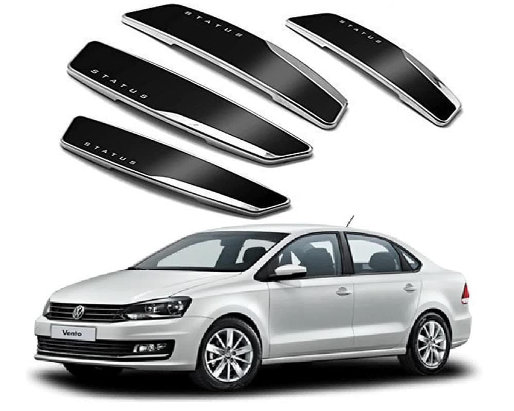 Auto E-Shopping Status Car Door Guard Edge Protector Black Color for Volkswagen Vento Set of 4 Pieces