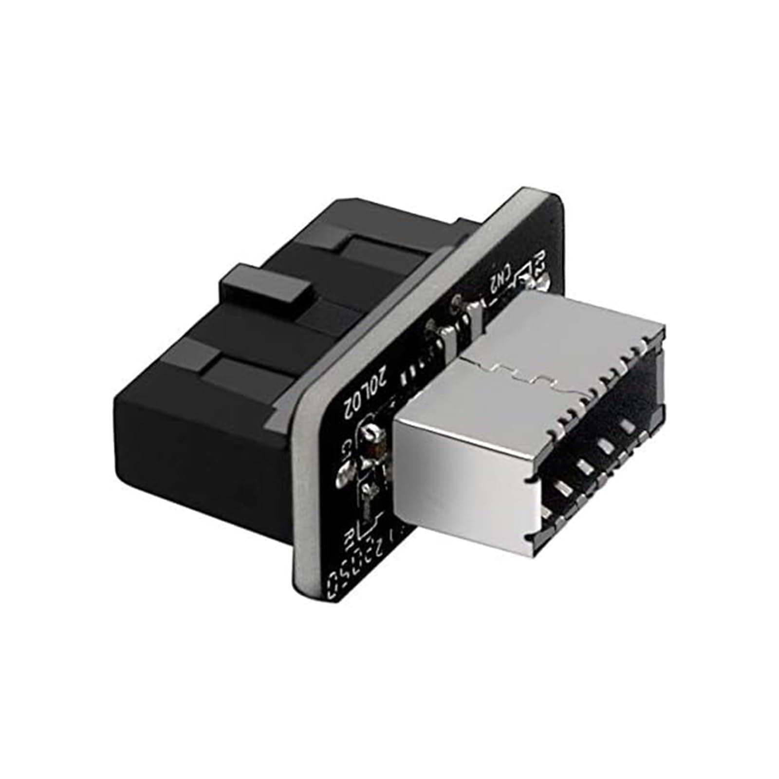 USB Front Panel Adapter, Vertical USB C Header Adapter, USB 3.1 Type-E Key-A to USB 3.0 20Pin Header Converter for Type C Motherboard