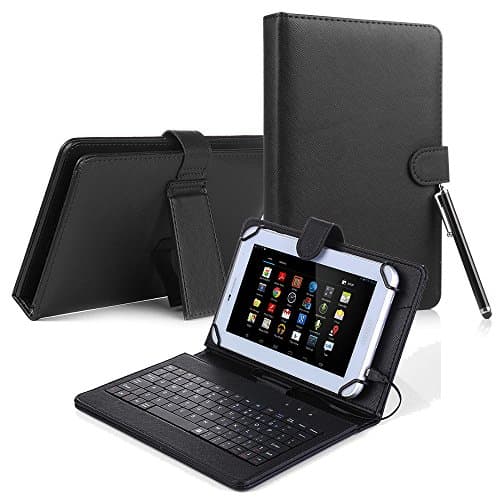 T-Mobile LG G Pad X2 8.0 Plus/Sprint G Pad F2 8.0 Case, Slim Stand PU Leather Cover With Keyboard For LG G Pad X2 8.0 Plus V530/Sprint G Pad F2 8.0 LK460 Tablet s/Stylus Pen (Black)