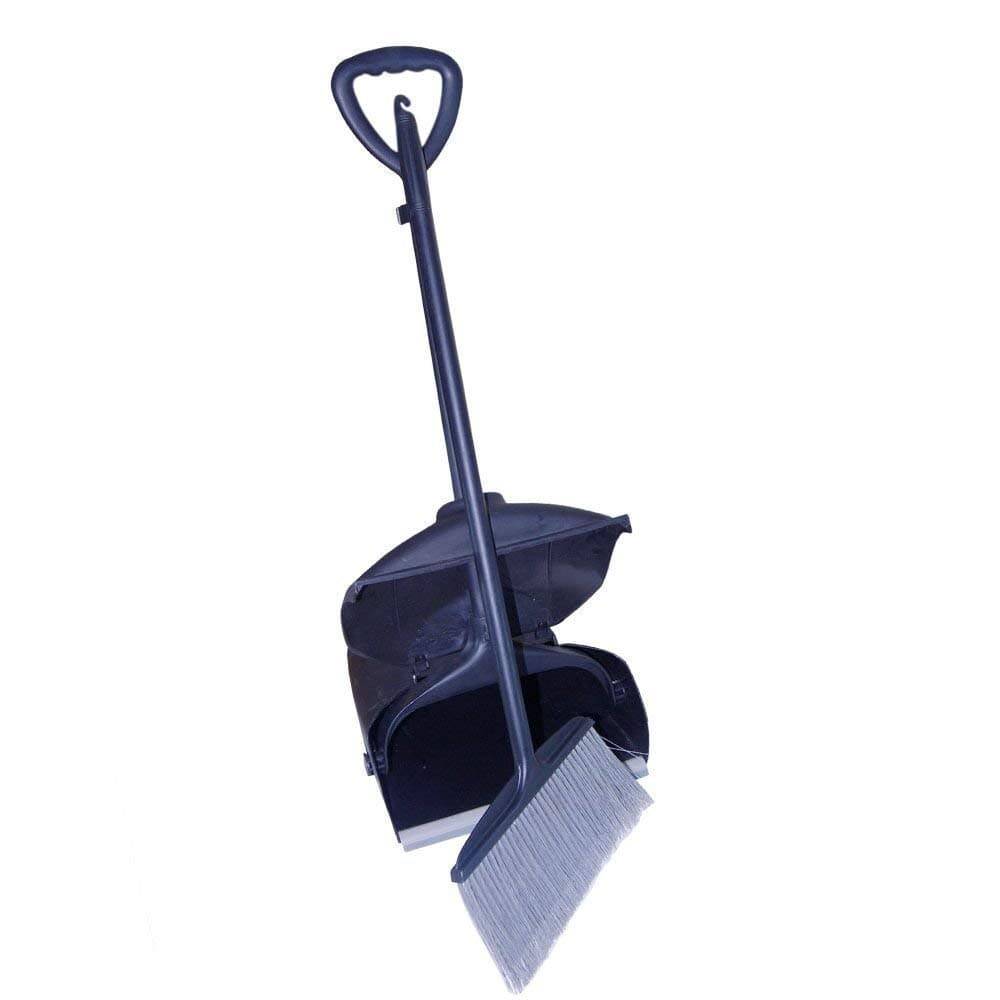 AiroMatic Long Handled Dust Pan- Stand Up Design- Accommodates Any Broom/Hand Brush- Best Dustpans for Home/Lobby/Shop