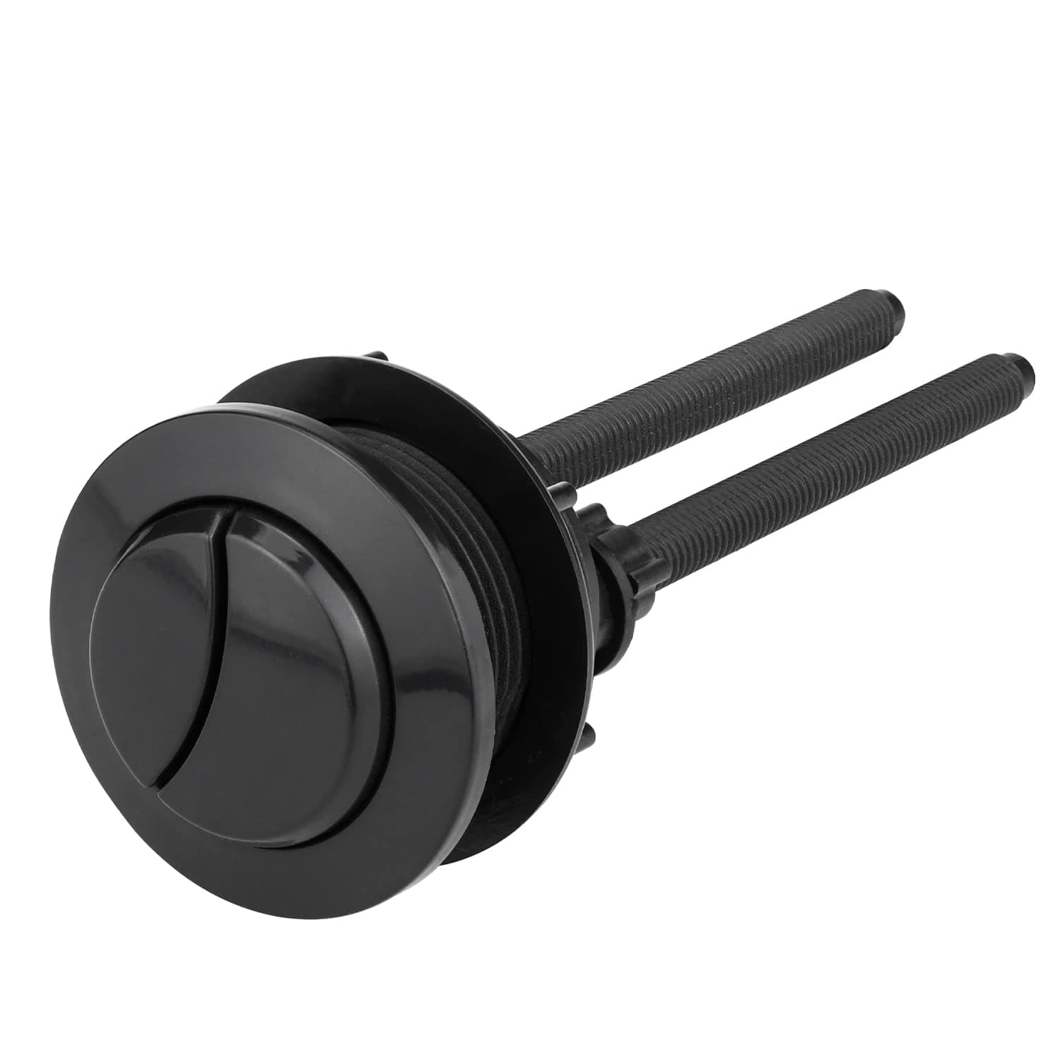 AncableToilet Flush Button Replacement Black, 38mm Dual Toilet Flush Button Round Head Toilet Flush Button Replacement Accessories for Bathroom Toilet Water Tank Repair