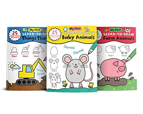 My First Learn to Draw Gift Set: 3 Wipe Clean Activity Books for Toddlers