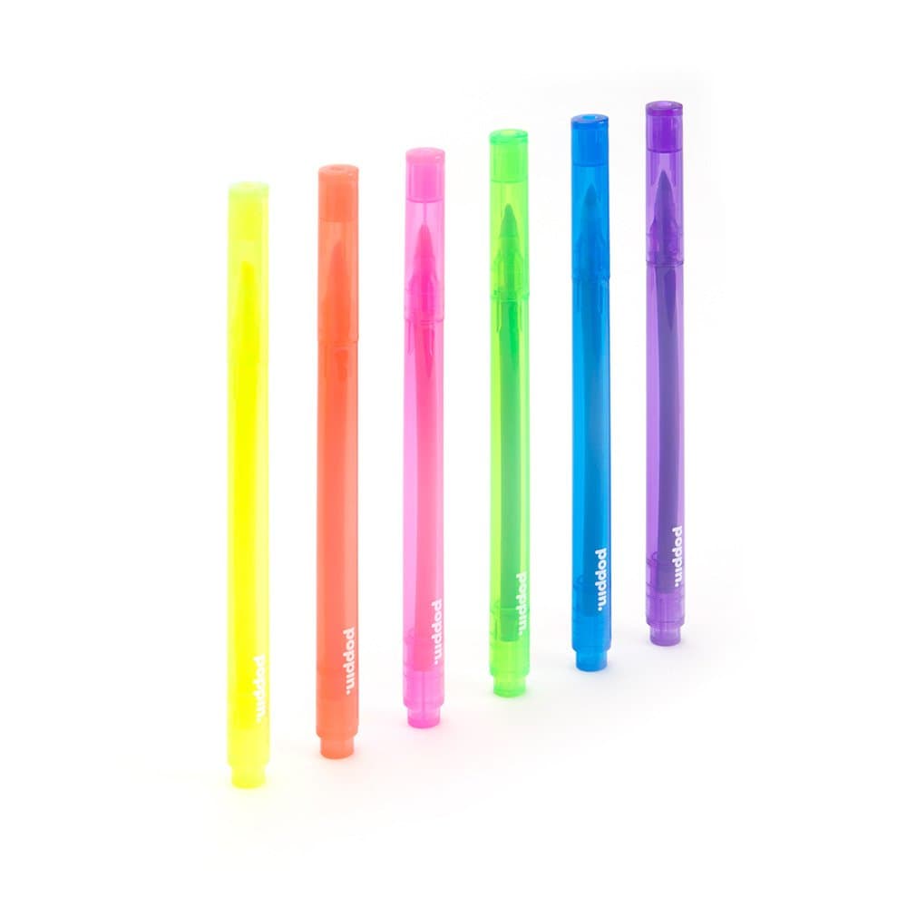 Poppin Thin Highlighters, Chisel Tip, Assorted
