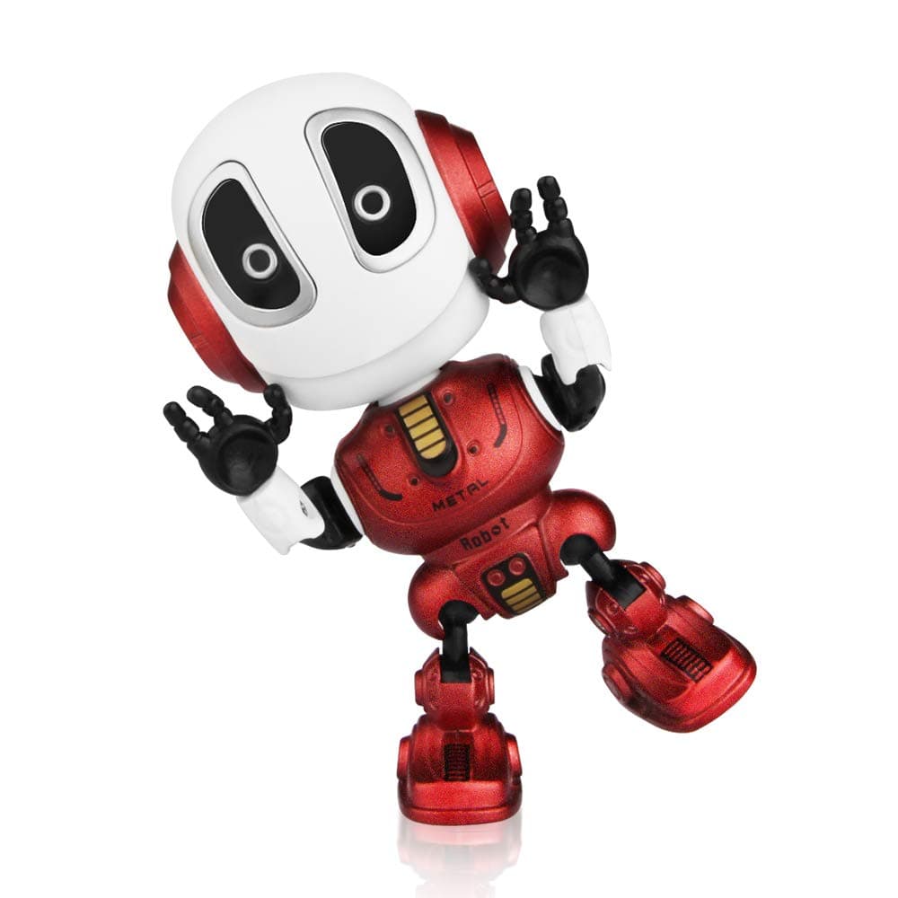 Betheaces Robots for Kids Rechargeable Talking Robot Interactive Toy Repeats Your Voice Travel Toys with Portable Metal Body and Flashing Lights Robot Gifts for Boys and Girls