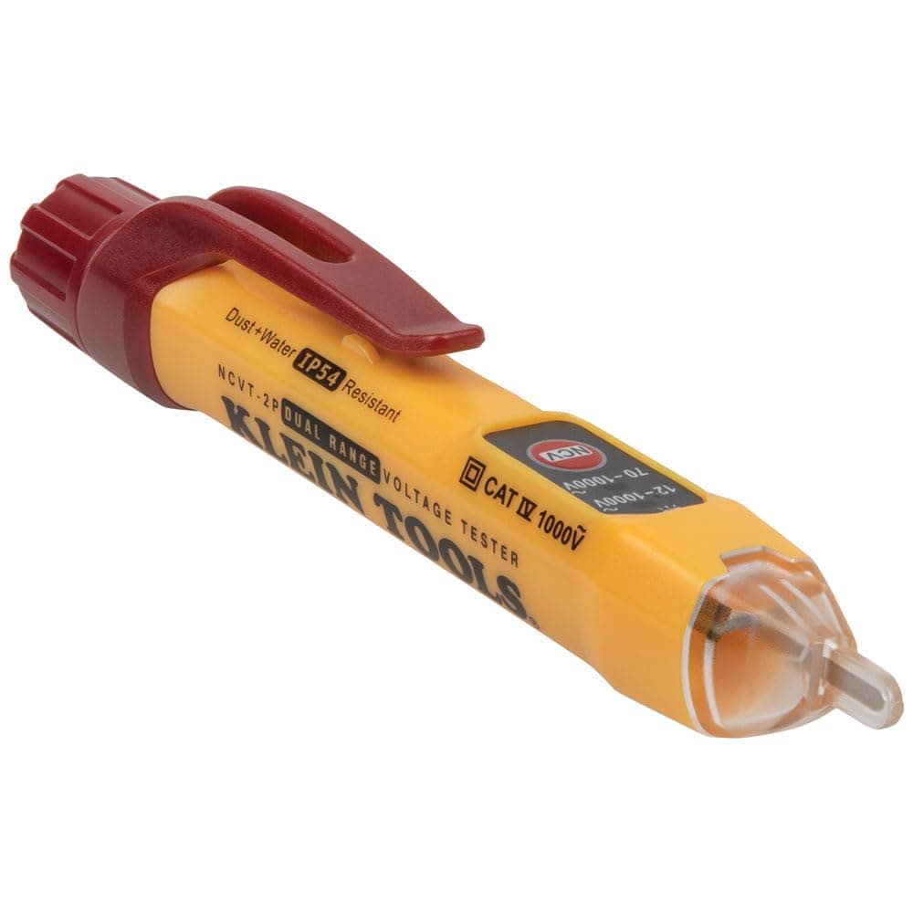 Klein Tools NCVT2P Dual Range, Non-Contact Voltage Tester, 12-1000V AC, Visual and Audible Indicators, Auto Power Off