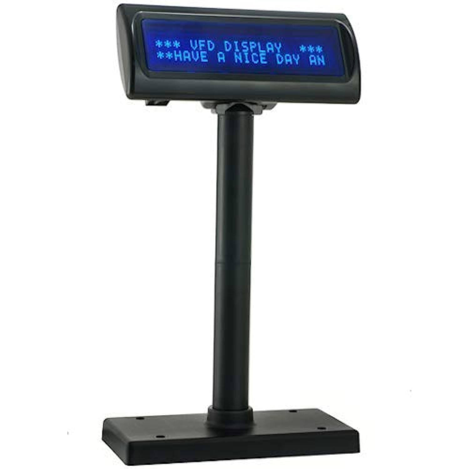 POSTECH [PT-3230-01] VFD Customer Pole Display | USB & Serial | 2 Line 20 Character Fluorescent | Pole Display Used in Supermarket | Grocery Shop | Retail Store | Displaying Product Pricing (USB+COM)