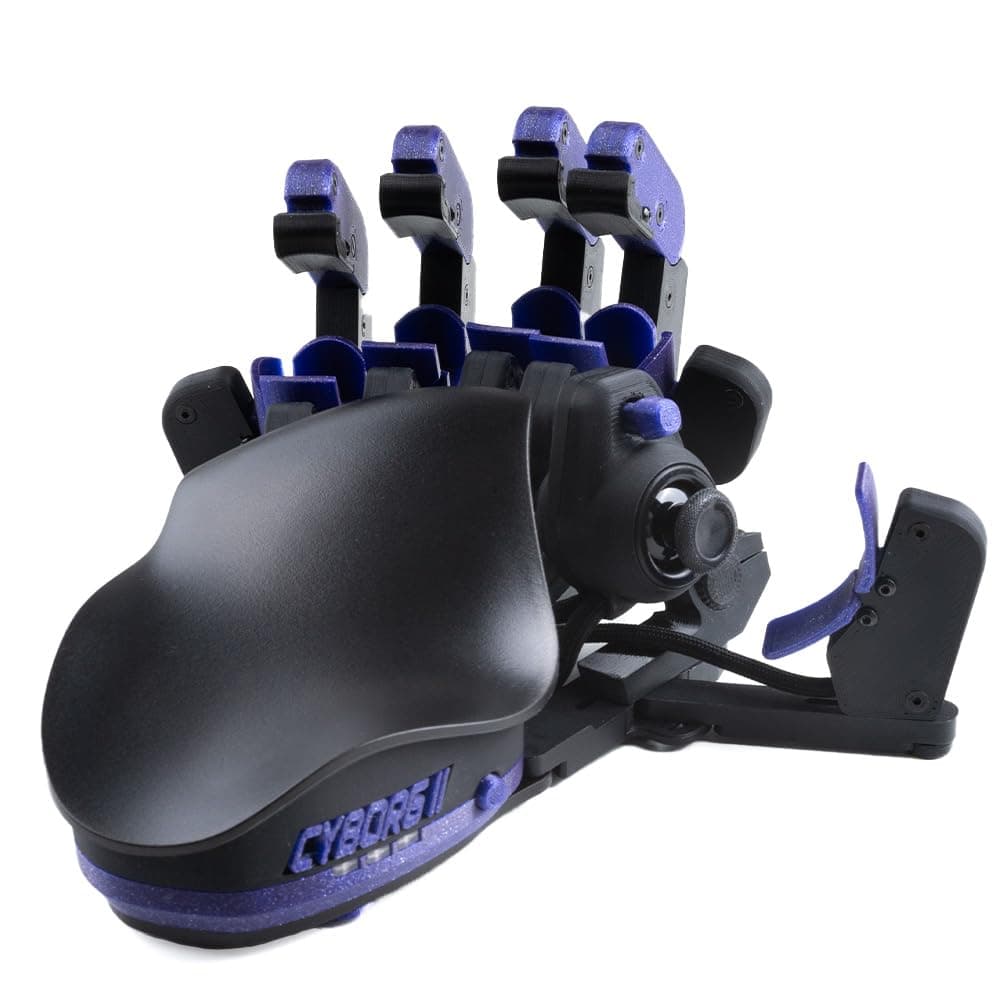 AZERON Gaming Keypad – Programmable One Handed Gaming Keyboard for PC Gaming – with Hall effect Analog Thumbstick and 30 Programmable Keys – 3D Printed Customized Keypad – for Righties (Galaxy Purple,