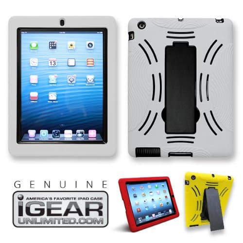 iGear Slim Tough Case G2 for iPad - Built-in Screen Protector (iPad 2/3/4 Gray)
