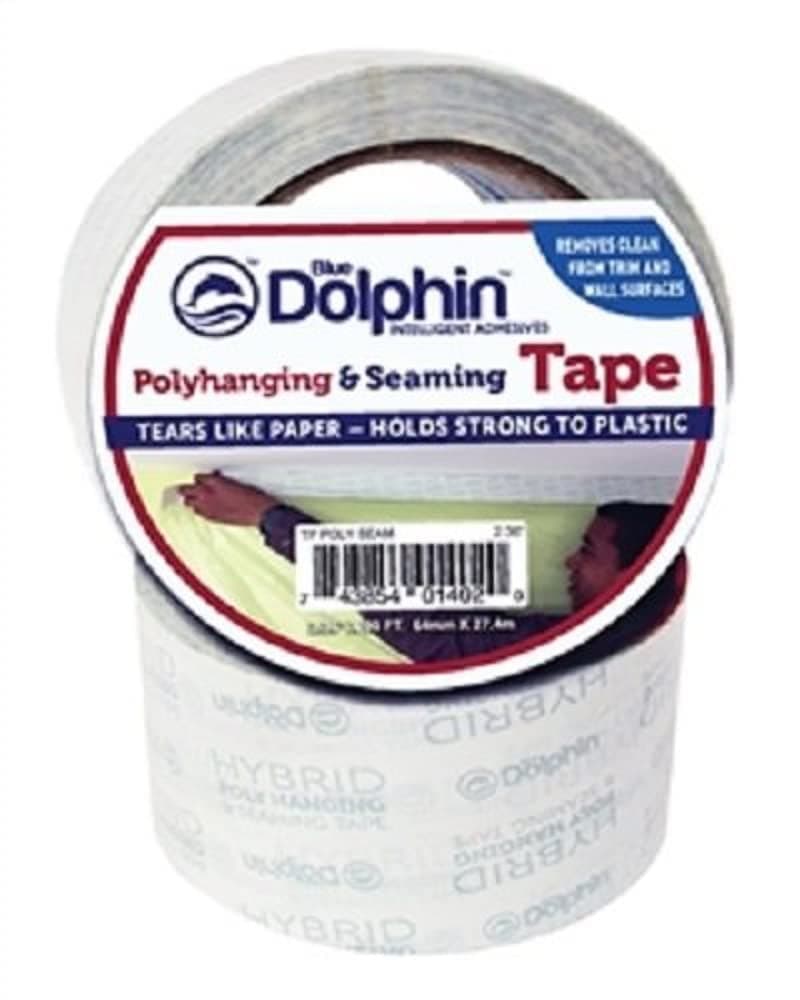 Blue Dolphins Sundries TP Poly Seam 0236Tp Poly Seam 0236 Polyhanging/Seaming TapeTP Poly Seam 0236 Clears Drains of Food, Hair, and Other blockages, 90 Ft L X 2.36 in W, White