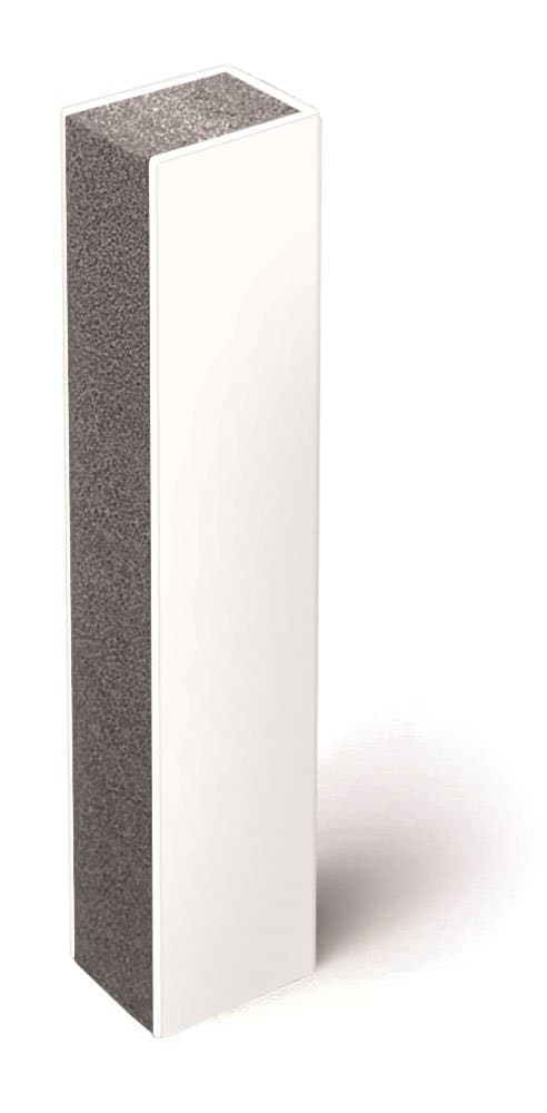 1 3/4 inch (45 mm), 3-Sided, White Quietjoint Acoustic Partition Closure, 10 Foot (3 m) Length