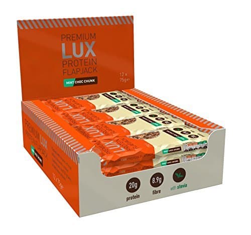 LUX Protein 75 g Mint Chocolate Chunk Protein Flapjack Bar - Pack of 12 by LUX Protein