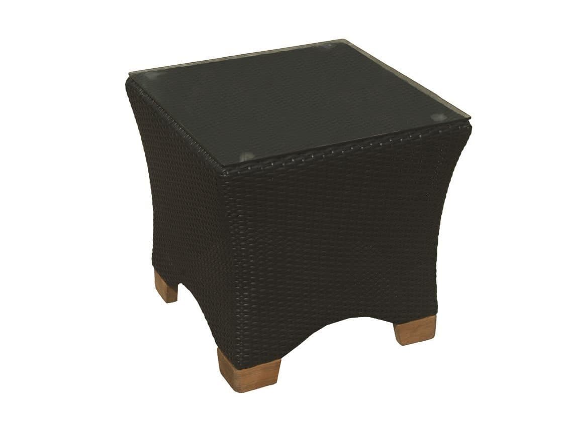 Royal Teak Collection CHASTB Charleston Side Table, Black