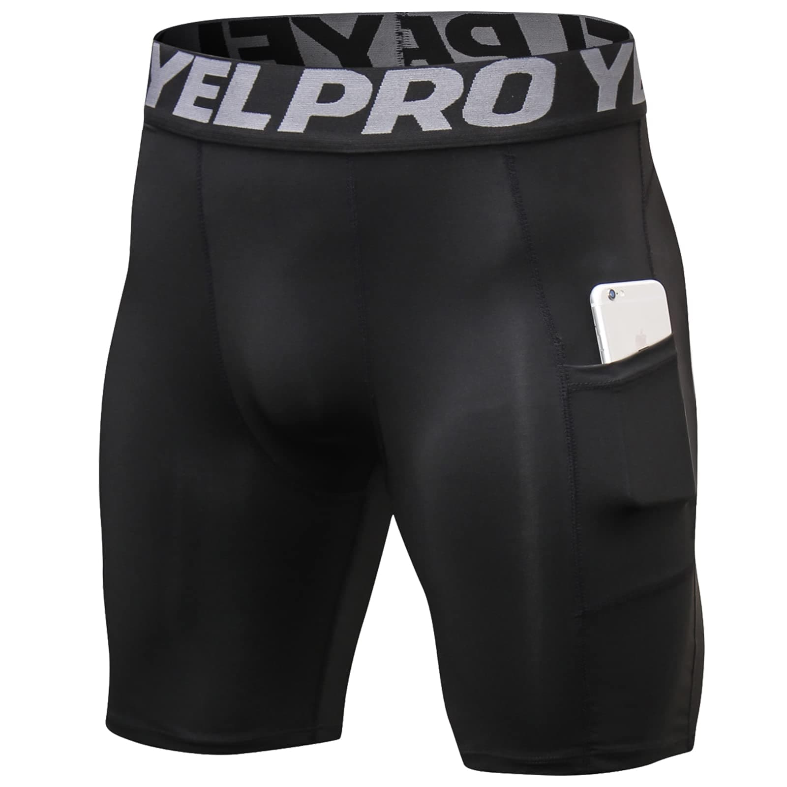 Compression Shorts Men 1/3 Pack, Dry Fit Compression Underwear Spandex Running Shorts, Workout Athletic Shorts Pocket