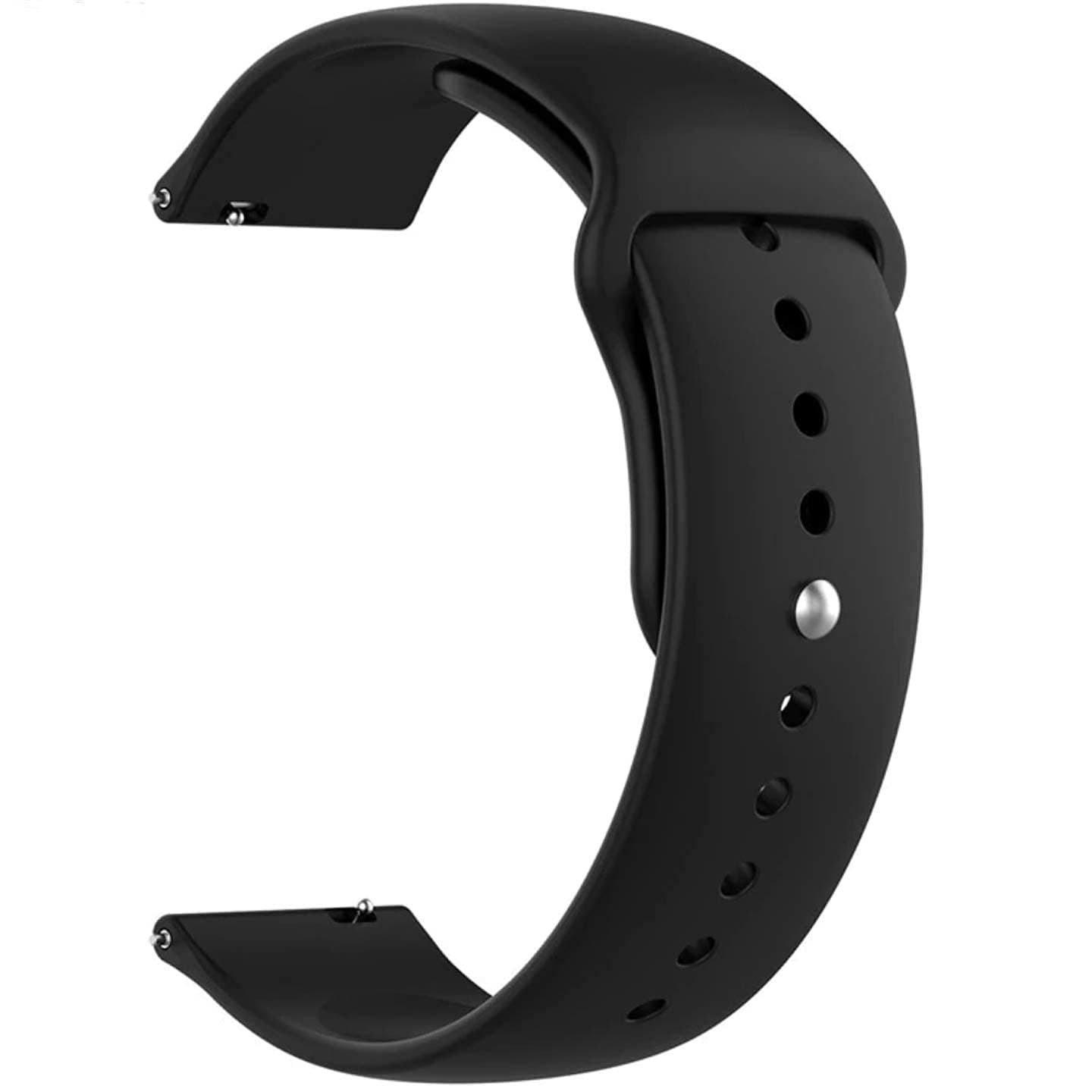 Soft Silicon Replacement Watch Strap Band Compatible With NoiseFit Endure (Black)