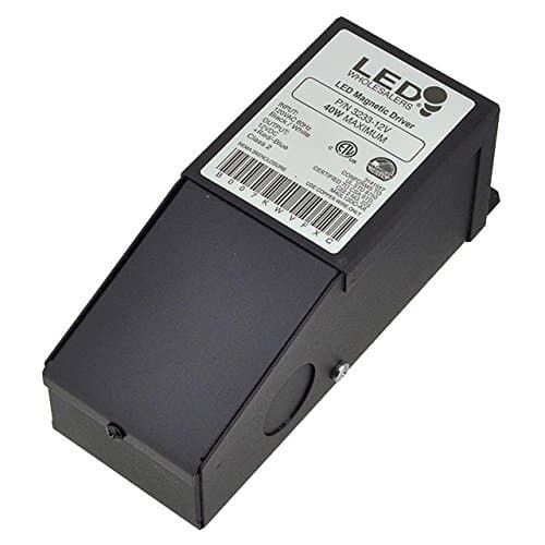 Dimmable 12-Volt DC Magnetic Transformer Power Supply for LED Flexible Strips, Class 2, ETL Listed, 40 Watt, 3233-12V