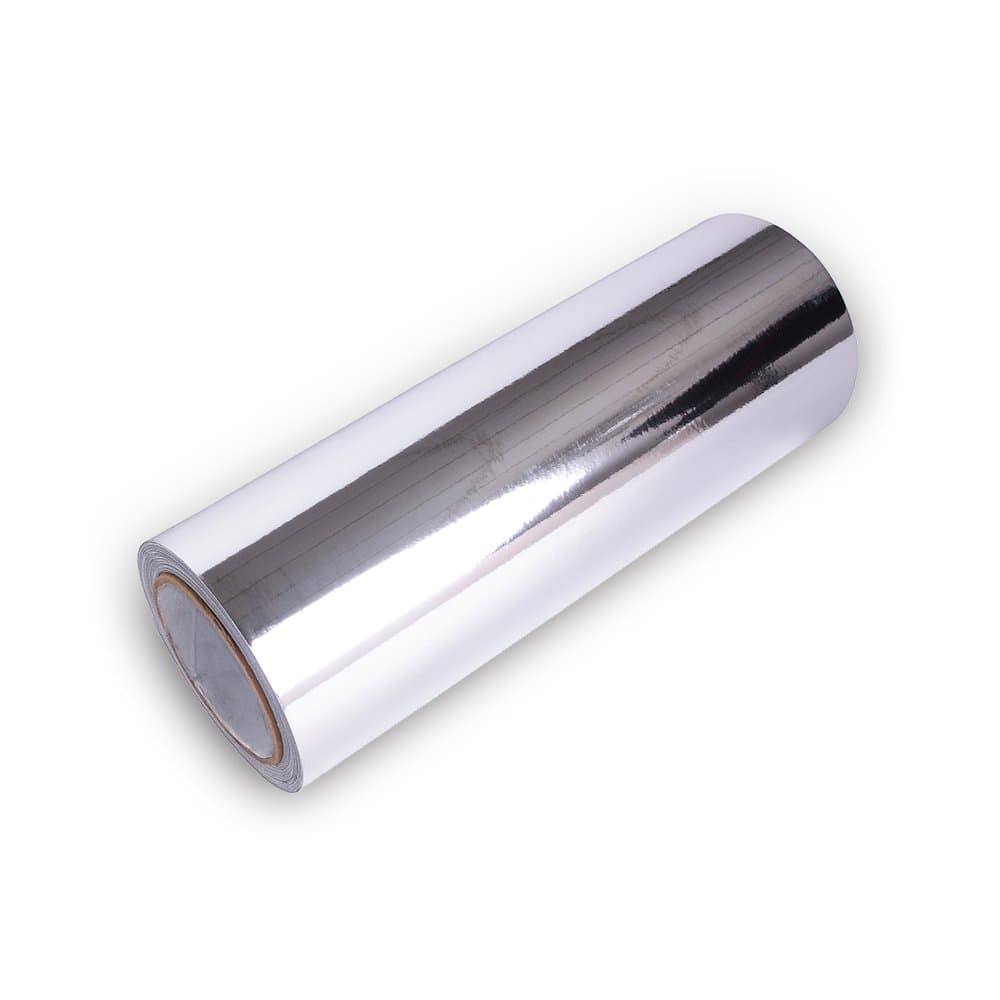 Car Wrap Chrome Mirror Silver Stretchable Self Adhesive Air Release DIY Decals Decoration 12"x60"