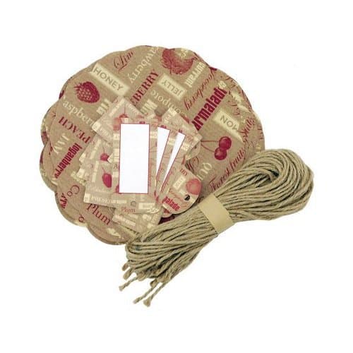 Tala Decorative Preserve Covers, Cream/ Red