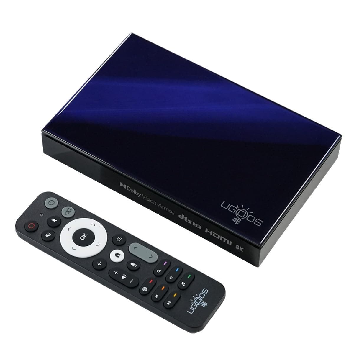 SK1 8K Ultra HD TV Box Amlogic S928X-K Android 11.0 LPDDR4 8GB RAM 128GB WiFi6 1000M BT5.2 USB3.0 Support AV1 H.265 8K 60fps VP9 HDR Box, Navy Blue