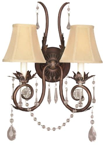 World Imports 755-62 Berkeley Square Two-Light Wall Sconce, Weathered Bronze