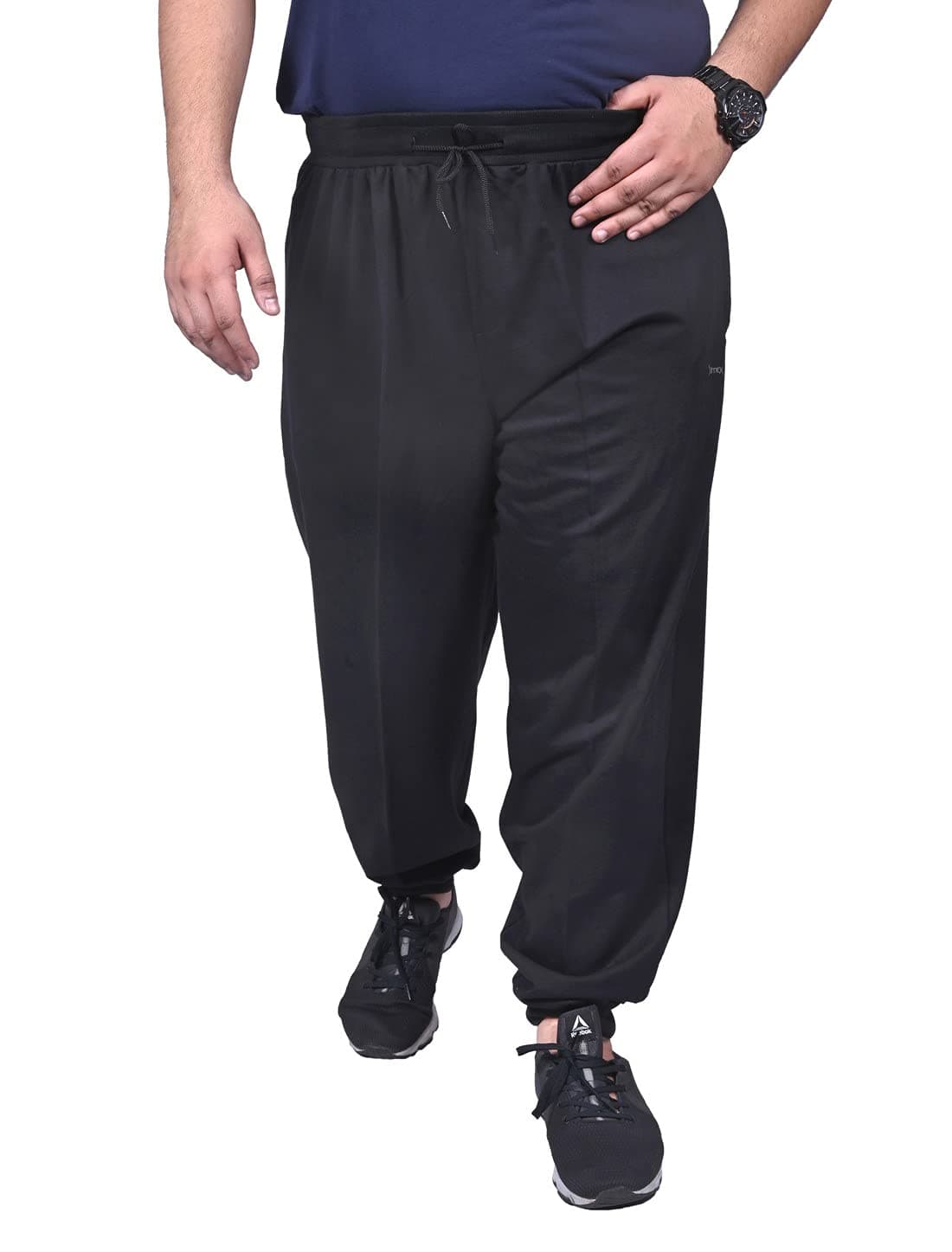 Xmex Black Plus Size Jogger Style Two Side Zipper Pockets for Men