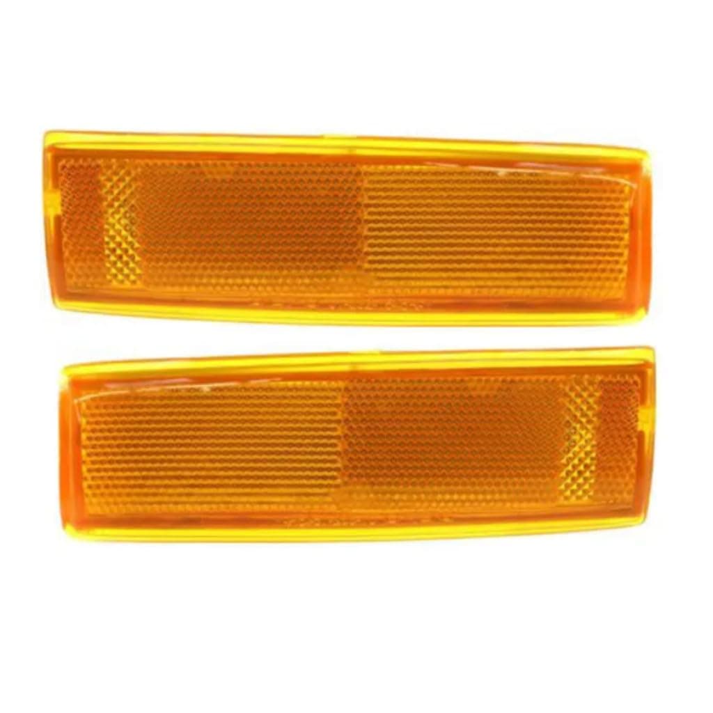 For 1982-1993 Chevy S10 Pair Driver and Passenger Side Turn Signal/Side Marker Light Lens and Housing Only GM2551108 GM2550116 - Replaces 929918 929917 ;