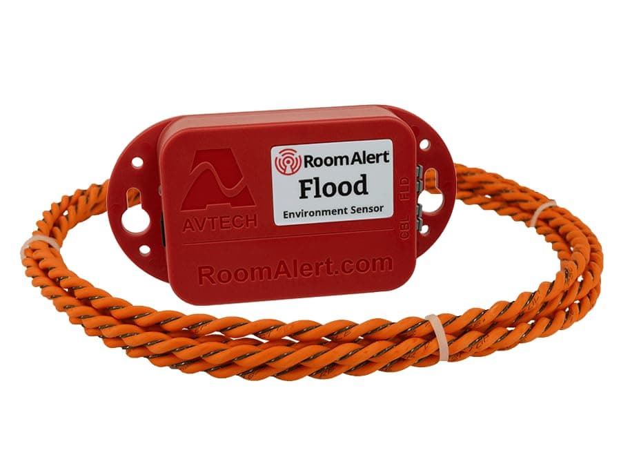 Room Alert Flood Sensor w/24' Flood Cable - Get Immediate Notification of Water Leaks and More