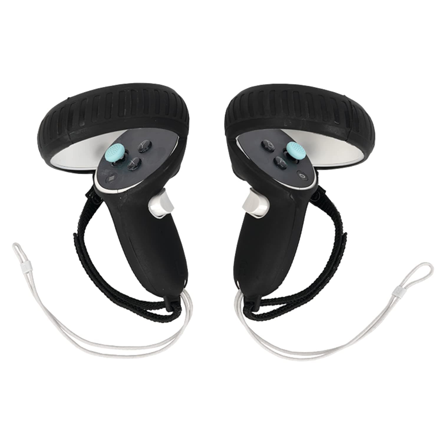 Quest 2 Controller Grip Cover - Premium Silicone Protective Sleeve with Anti-Slip Grip with Adjustable Wrist Knuckle Strap