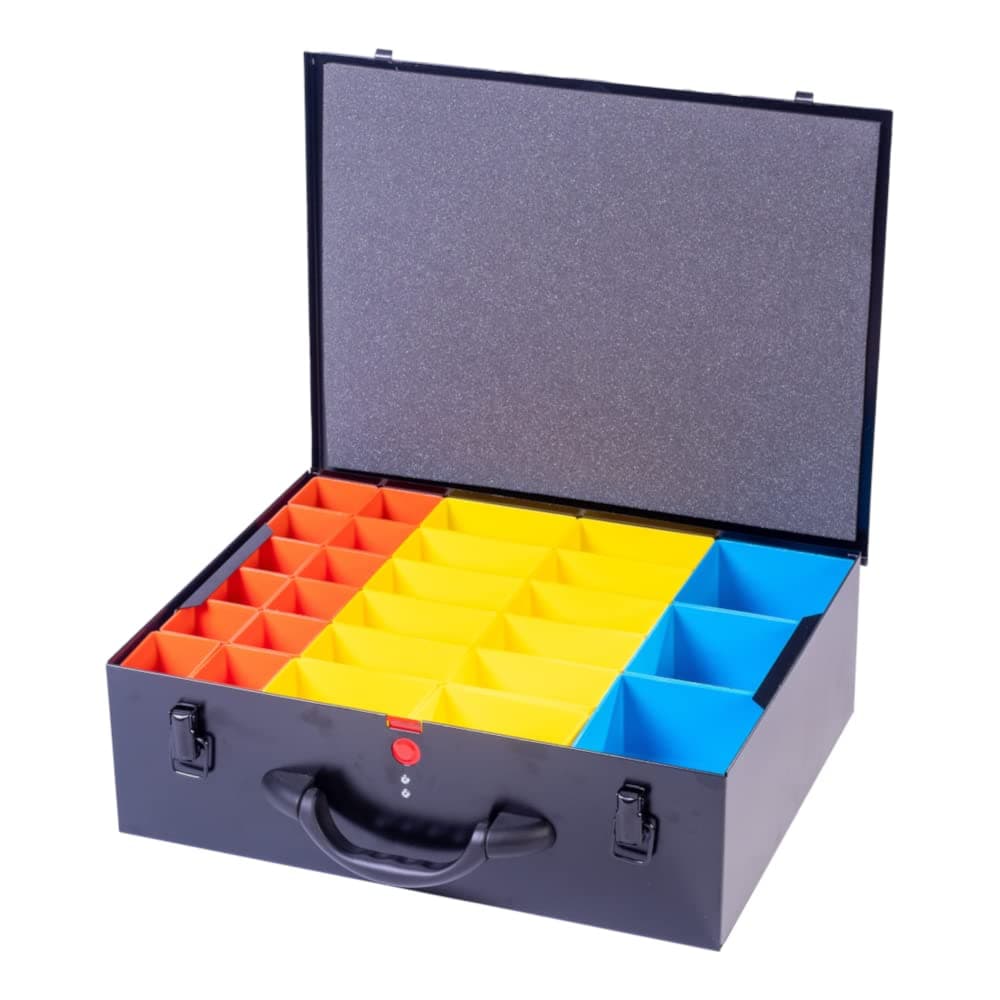 DJM Direct Metal Storage Screw Fixing Organiser Tool Compartment Box Case Black (Grand Double (440 x 330 x 130mm))