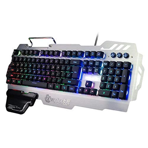 USB Wired 104 Keys Mixed Color Backlight Gaming Keyboard with Phone Stand Holder for PC Laptop Desktop Dropshipping
