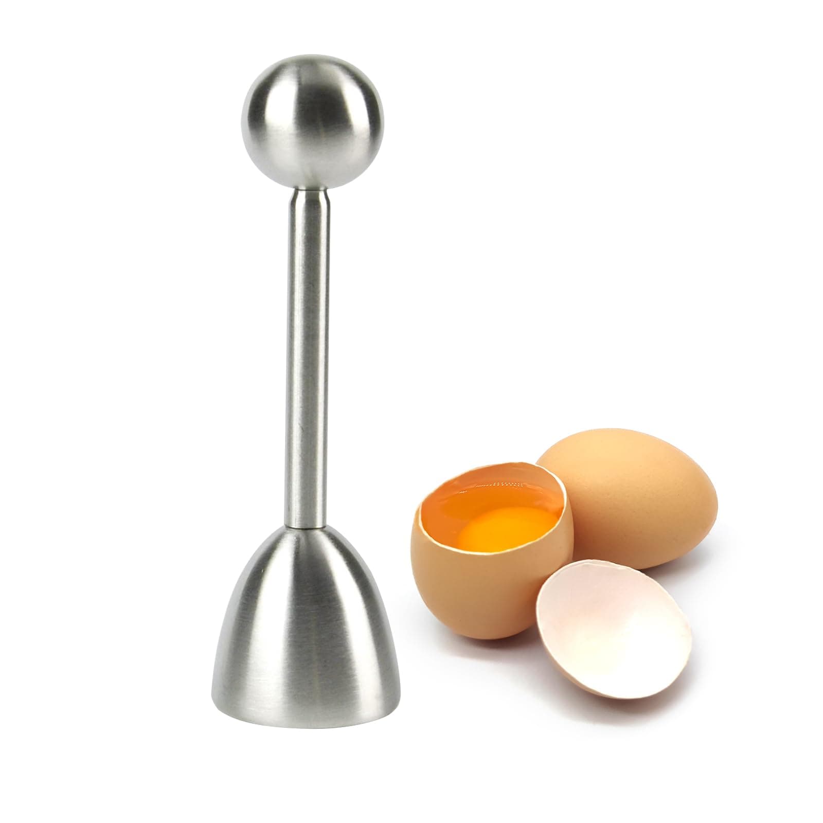Medsuo Stainless Steel Egg Cracker Topper Eggshell Cutter Egg Cracker Opener Shell Separator Remover Egg Cutting Tool for Hard Soft Boiled Eggs