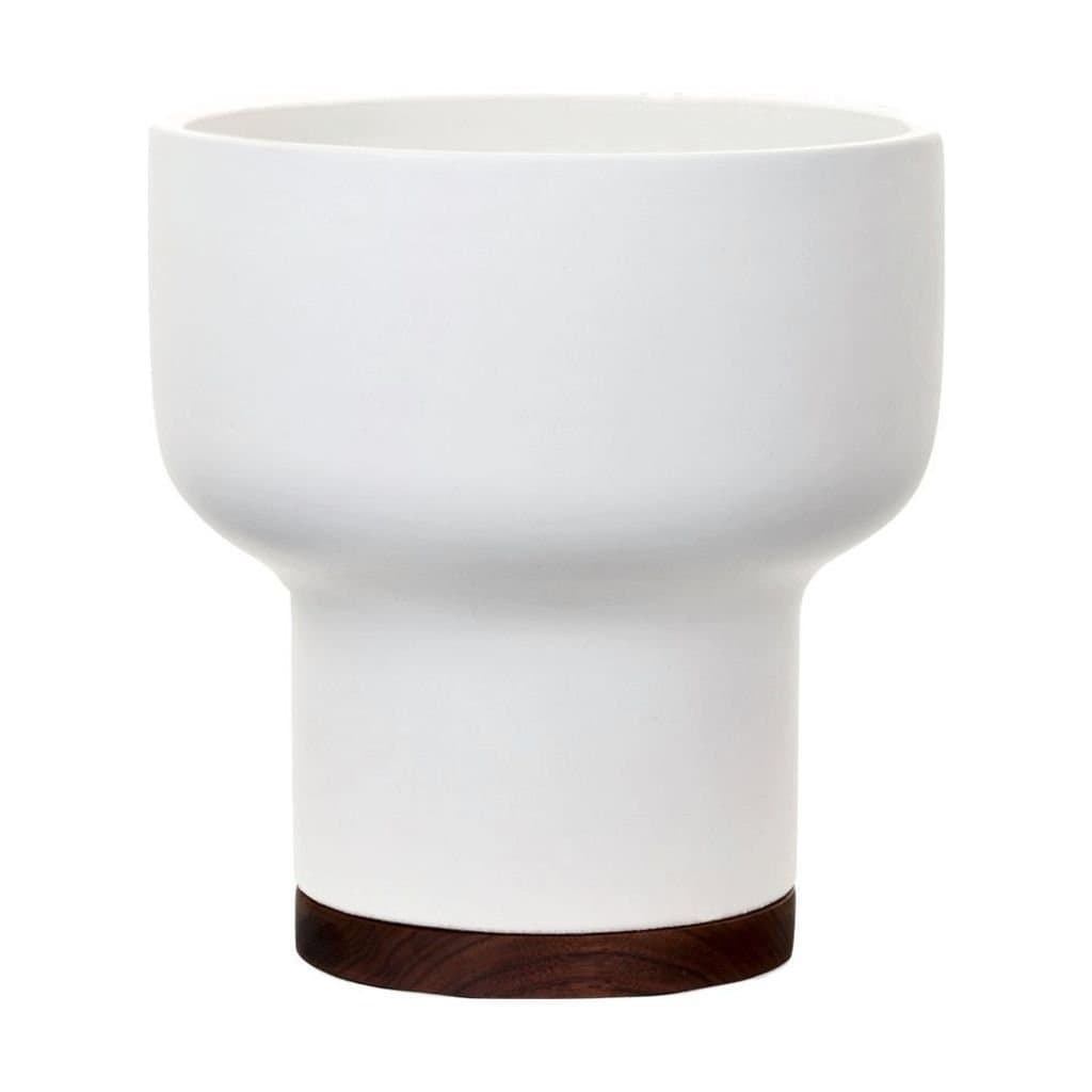 Modernica Ceramic Large Mushroom Planter | White/Plinth