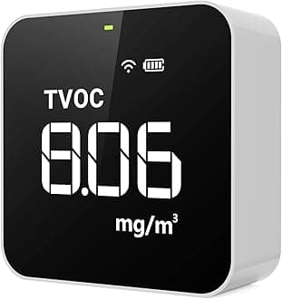 Temtop Smart Air Quality Monitor Indoor Home Air Testing for AQI, PM2.5, Formaldehyde and VOCs with WiFi Connection and Remote Monitoring via App,M10i