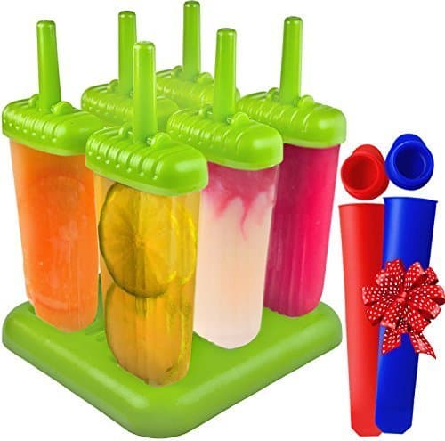 Popsicle Molds with BPA Free Silicon Ice Pop Maker for Pudding, Kids, Baby, Infants, Toddlers, Fudge, Organic Food By IceWabanga - Will Not Melt and Leak Even a Bit - 3 Years Warranty