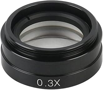 Microscope 0.3X 0.35X 0.5X 0.75X 1X 2.0X Auxiliary Barlow Objective Lens for 120X/180X/300X C-Mount Industrial Zoom Lens(0.3X)