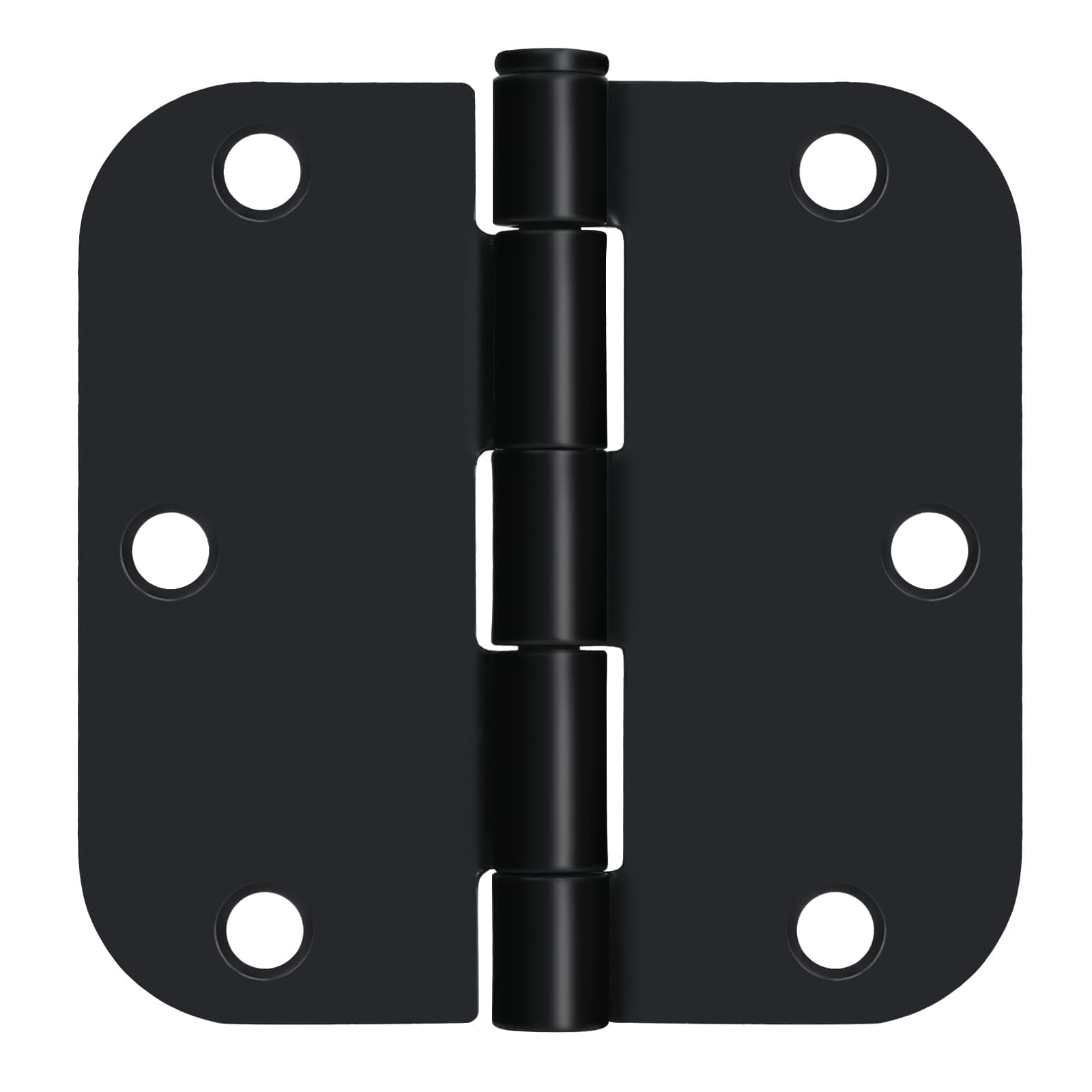 EgofineDoor Hinges 12 Pack, 3.5" x 3.5" Interior Hinges With 5/8" Radius Corners, Matte Black