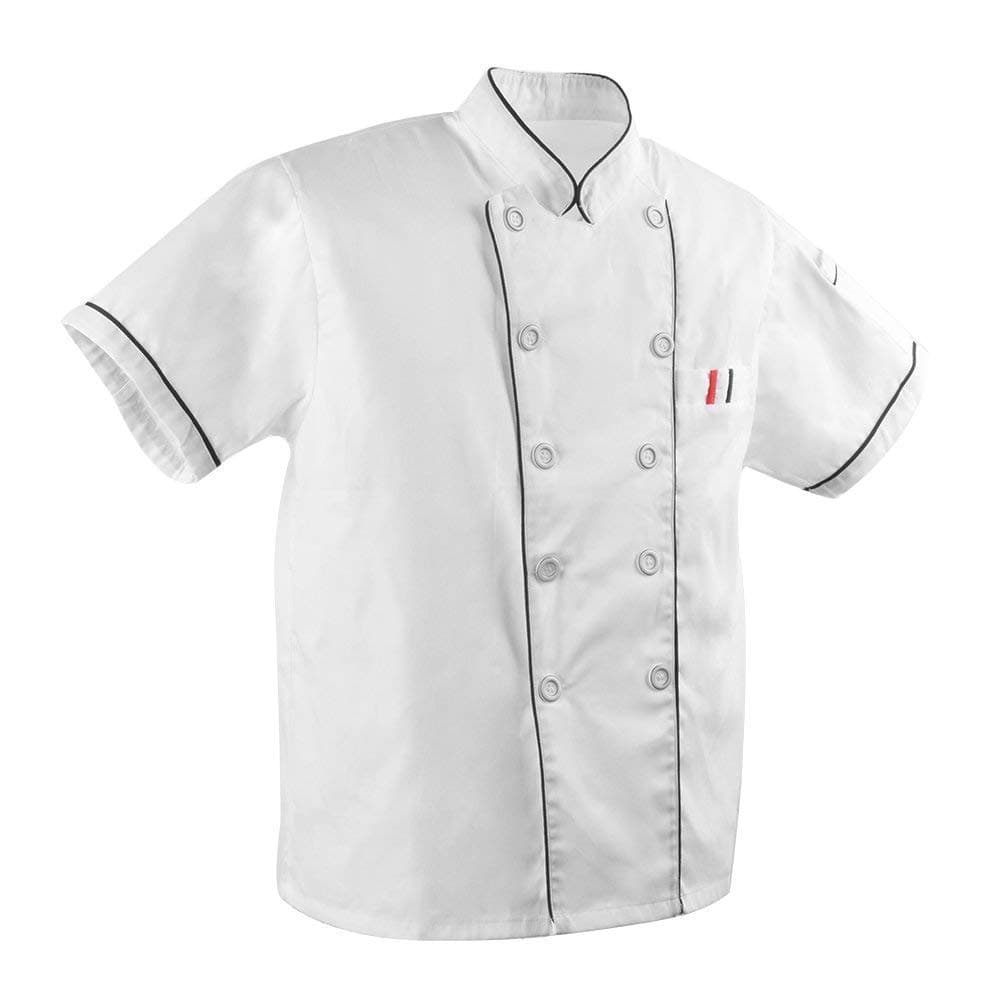 CLASORACLASORA Men's White medium Half Sleeve Chef Coat (Chef Jacket)