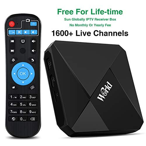 Brazilian IPTV Box International Receiver with Bluetooth 4.0 Android OS Lifetime Subscription for 1600 Global Live Channels Covers USA Europe Asian Brazil Arabix Sports Movie News 4K HD