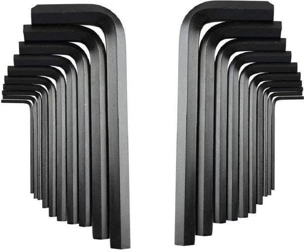 Inditrust NEW 20 Pieces Hex Allen Key Wrench L Shape Repair Tool Set Allen Key Set