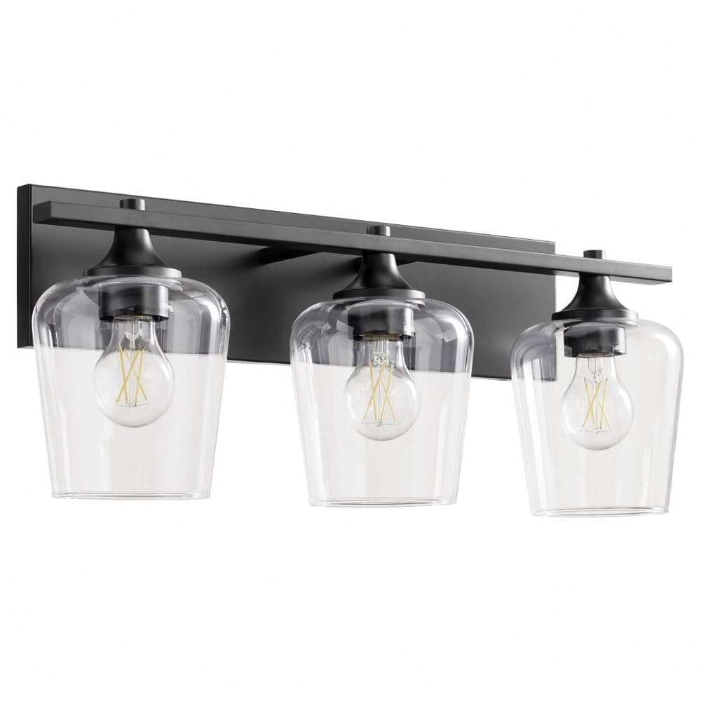 Quorum Lighting 558-3-59 Veno Vanity, 3-Light 300 Total Watts, Matte Black