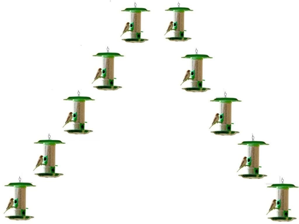 Medium Bird Feeder with hut Pack of 10