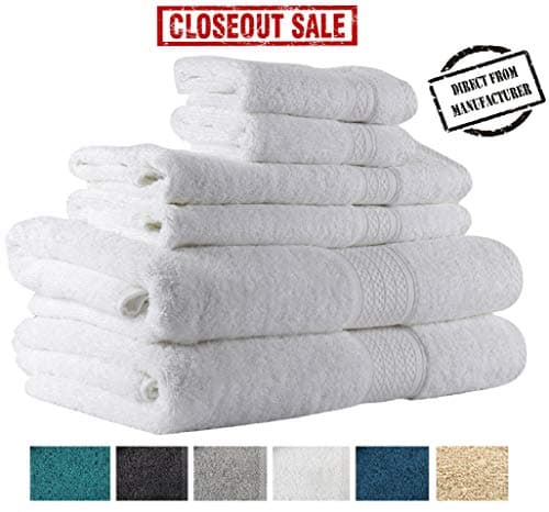 Avira Home Zero Twist Bath Towels| (White')