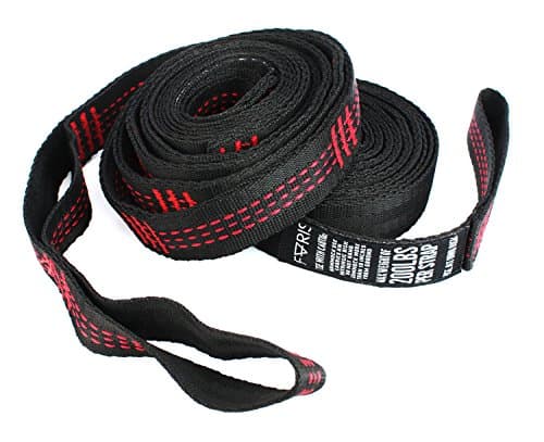 Hammock Straps - Ultralight, No Stretch Hammock Tree Straps - Best Straps For Camping, Hiking, Outdoors, and Travel (Red)