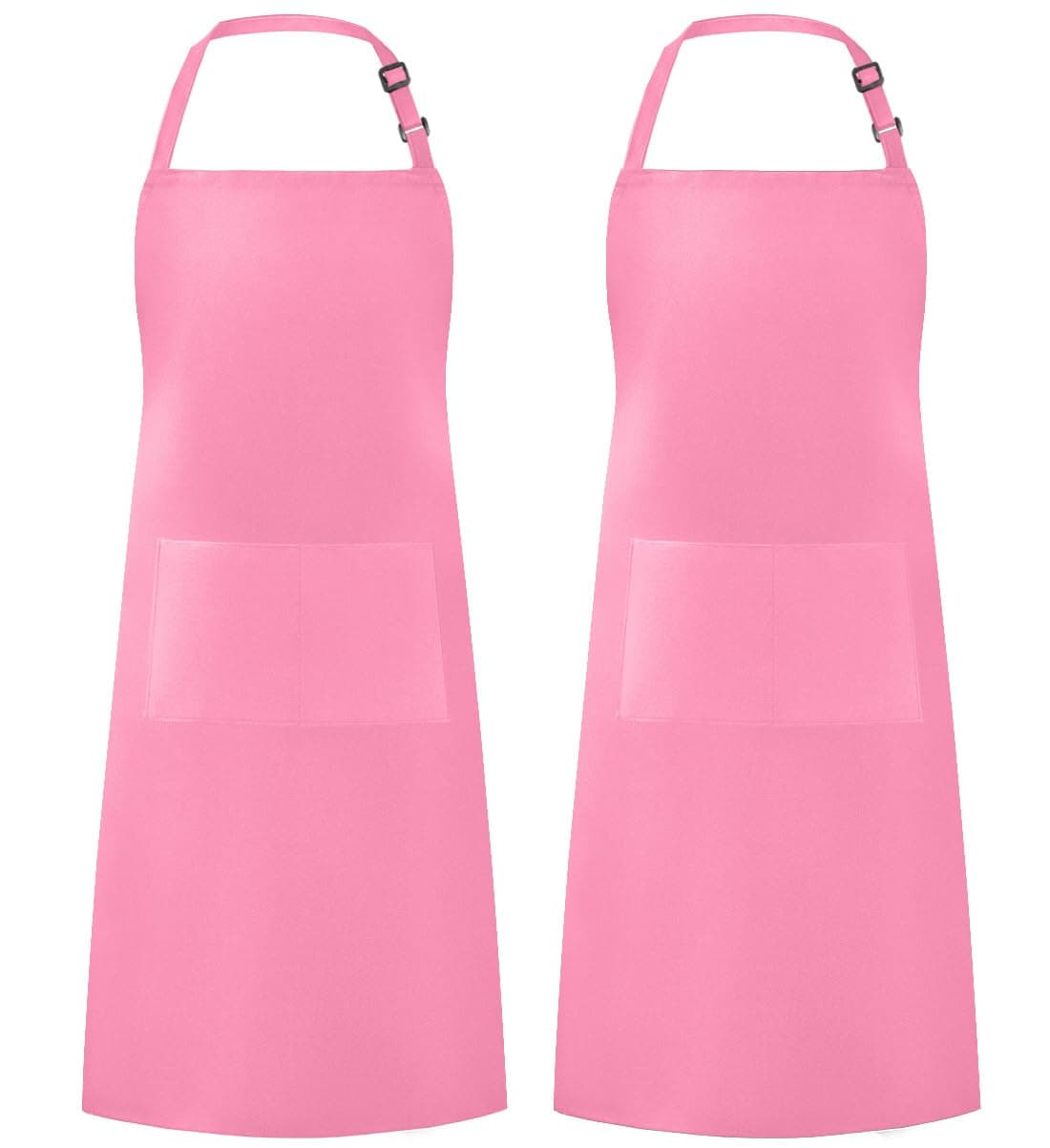Syntus 2 Pack Bib Aprons, Hot Pink