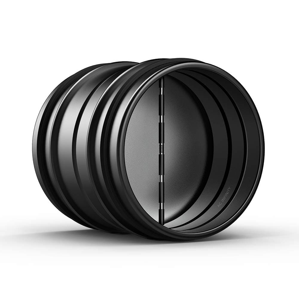200mm Backdraft Damper, One-Way Airflow Ducting Insert with Spring-Loaded Folding Blades for 200mm Ducting in Range Hoods and Bathrooms Fans, 8-Inch